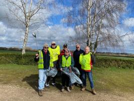 Litter picking team